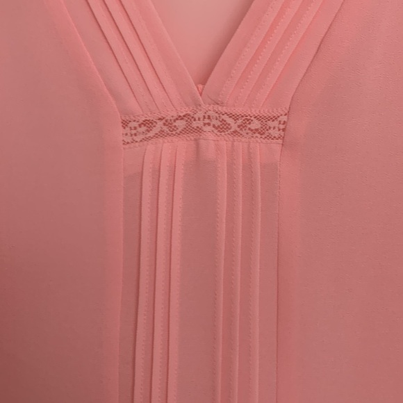 NY Collection Women's Chiffon Pink Tank Top - Picture 4 of 6